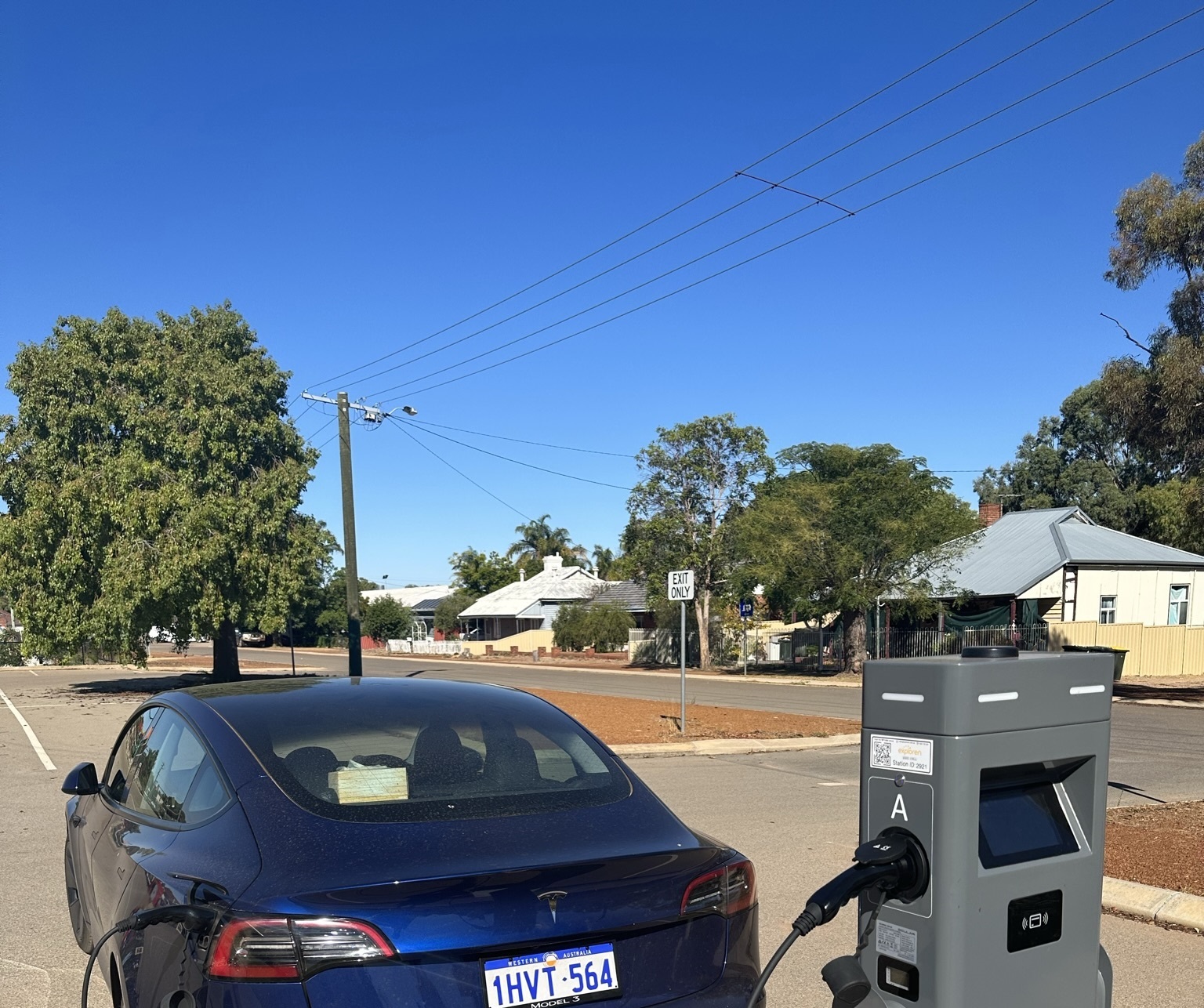 AC charging station, CRC Car Park, Quairading